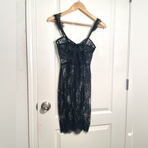 NWT Fashion Nova Black Lace Lingerie Dress